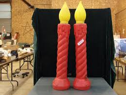 Sold at Auction: 2 NOEL CHRISTMAS CANDLES