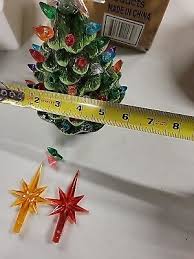 BCP Christmas 9.5" Tree Table Nostalgic Ceramic Green Glaze ...