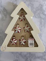 Vintage Set Of 5 Christmas Classic Hand Decorated Retro ...