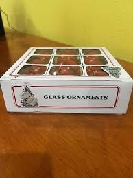 Vintage 1960s (14)Essex Franke Glass Christmas Red Ornaments ...