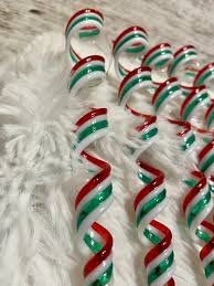 Christmas PEPPERMINT Candy Land Red White Swirl Candy Cane ...