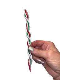 5 Vintage Candy Cane Ornaments, Plastic Red White Green ...