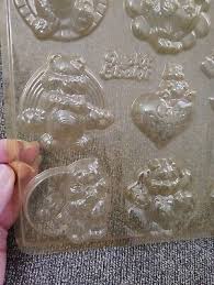 3 Vtg Plastic Chocolate Candy / Soap / Craft Molds Sucker ET ...