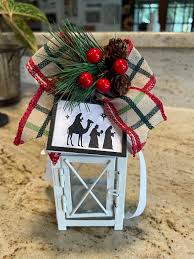 Christmas Decor, Christmas Tiered Tray Decor, Mini Working ...