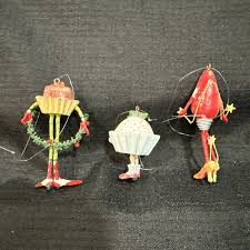 Dept 56 Krinkle Mini Ornaments 2 Sweet treats and one bulb ...