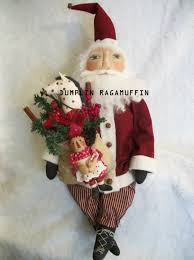 PATTERN, Primitive Dolls, Handmade, Christmas Santa, Fabric ...