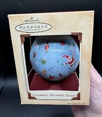 2003 Hallmark Ornament Celebrate Decorate Enjoy Glass Ball ...