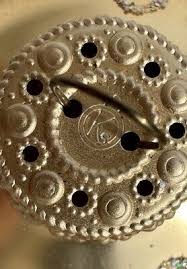 Vtg Christmas By Krebs 6 Gold Glass Ornaments Touch Of Pink ...