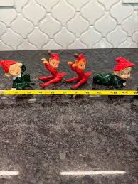 Vintage Set of 4 1950s Pixie Elves - 2 Plastic Hanging and 2 ...