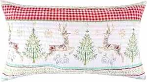 Amazon.com: Levtex Home Merry & Bright Collection - Comet and Cupid - Quilted King Sham - Holiday Deer and Christmas Trees - Red Green White Teal - Reversible - Microfiber : Home & Kitchen