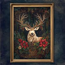 Antique Elk Print - Etsy