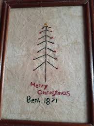 Christmas Sampler 1871 Framed Embroidery Handmade | eBay