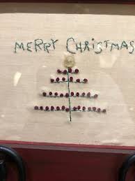 CHRISTMAS HAND STITCHED "MERRY CHRISTMAS" FRAMED SAMPLER PICTURE | eBay