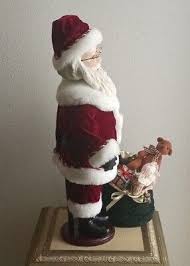 Christmas Porcelain Santa Claus with Bag of Toys Doll Figurine 17" | eBay