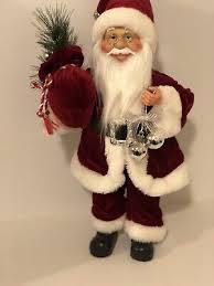 New 16 “ Red Suit Santa 16" Standing Santa Claus With Toy Bag And Decorations | eBay