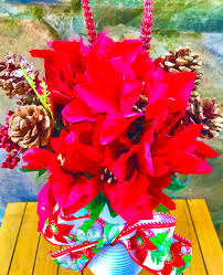 Lovely Red Poinsettia Bouquet - Etsy