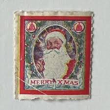 RARE EARLY CHRISTMAS SEAL STAMP SANTA CLAUS BELLS IN CORNERS ORIGINAL GUM | eBay