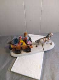 1990s Vintage Lemax Porcelain Returning From Shopping Figure ...