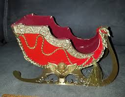 Vintage Ornate Angel Decorative Christmas Sleigh | eBay