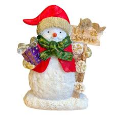 Snowman Squirrel, Festive Snowman Statue, Holiday Snowman ...