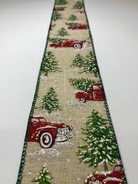 5 Yards 2 1/2 Inch Wide Farm House Christmas With Gold ...