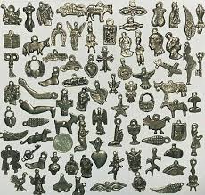 25 Milagro Charms Mexican Folk Art Dark Antique SILVER ...