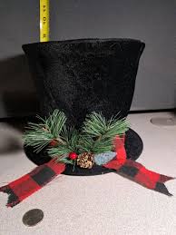 Snowman Top Hat Home Decor or Tree Topper Decoration ...