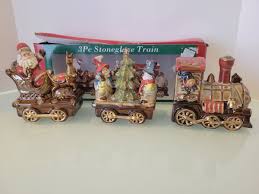 Vintage 3 Piece Stoneglaze santa Train Christmas Collection ...
