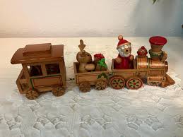 1984 R. Dakin & Co 3-piece Toy Wood Train, Taiwan, Christmas ...