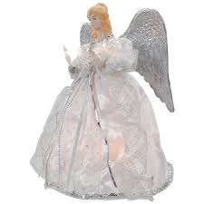 12" Lighted Angel with Wings Christmas Tree Topper - Clear Lights - On Sale - Bed Bath & Beyond - 38349996