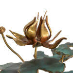 THOMAS YANO Teal Floral Metal Sculpture | Grandview Mercantile