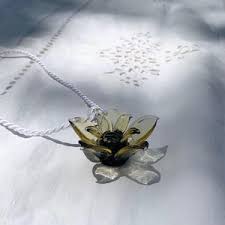 Murano Glass Necklace Vintage Flowers - Etsy Canada