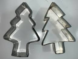 Set of 5 Vintage Metal Christmas Cookie Cutters Santa Tree ...