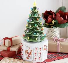 Mr. Christmas 18" Lighted Ceramic Advent Tree with 24 ...