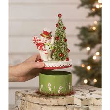 Bethany Lowe 9" Joy Santa on Box Christmas Decoration ...