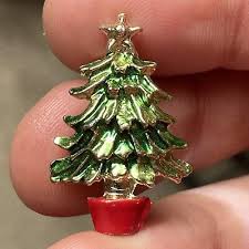 Christmas Tree Pin back Lapel Pin Hat Jacket Vest EUC K474 ...