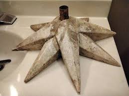 ANTIQUE Vintage Stone Star Christmas Tree Stand Germany ...