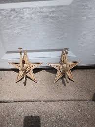 Antique cast Iron Star coat hooks, set of 2 Rarest 9x9" | eBay