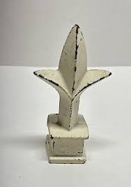 Vintage Antique Fleur De Lis Finial Cast Iron Rustic Decor ...