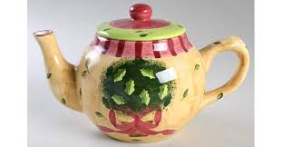 Holly Topiary Teapot & Lid by Laurie Gates | Replacements, Ltd.