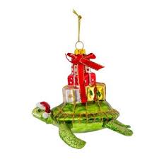 Kurt S. Adler T0186 Kurt Adler 4" Glass Turtle with Gift ...