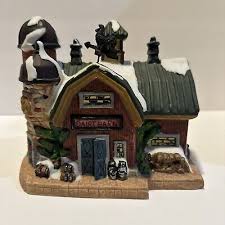 Christmas Village Dairy Barn | eBay