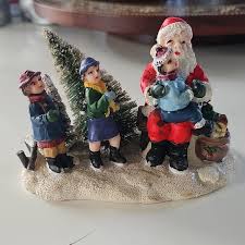 Holiday | Festive Santa And Children Holiday Figurine | Poshmark