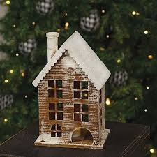 Lit Wooden Snowy Gingerbread House – The Fox Decor