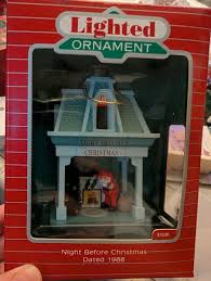 1988 Hallmark Night Before Christmas Santa Lighted Ornament ...