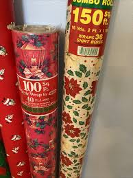 6 Vintage CHRISTMAS WRAPPING PAPER Gift Wrap Rolls Santa ...