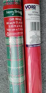 lot of 2 Rolls 110 Sq Ft total Holiday Gift Wrap 2 Rolls ...