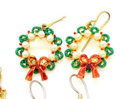 Vintage - 3 Sets of Gold Tone / Dangle / Hanging - Christmas ...