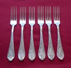 Set of 6 Vintage Russian USSR Melchior Silver Plate Medium ...