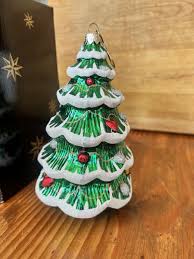 Vintage Large Handblown Glass CHRISTMAS TREE ORNAMENT Made ...